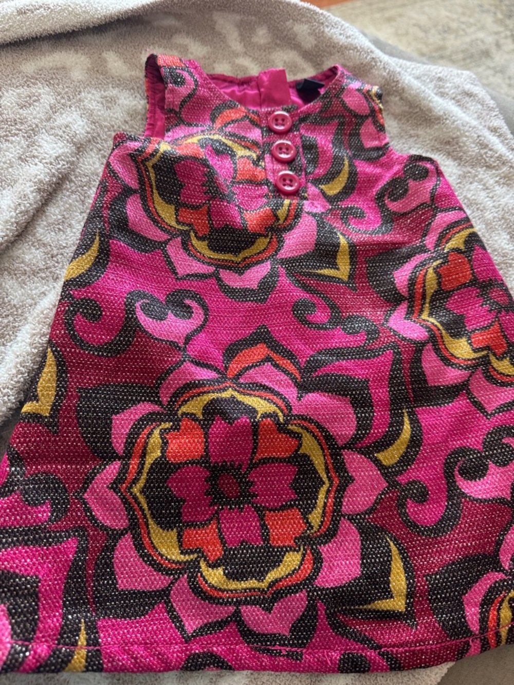 GAP BabyGap Toddler Pink & Yellow Floral Button Dress